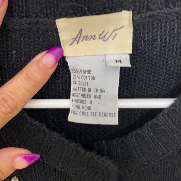 Vintage 80’s one of a kind slouchy artsy sequin & knit sweater - Picture 5 of 6